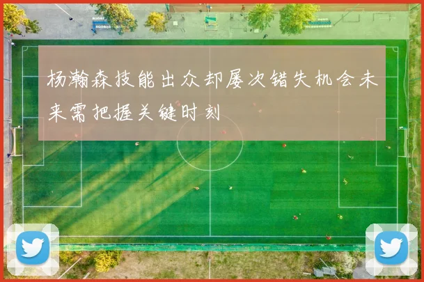 杨瀚森技能出众却屡次错失机会未来需把握关键时刻